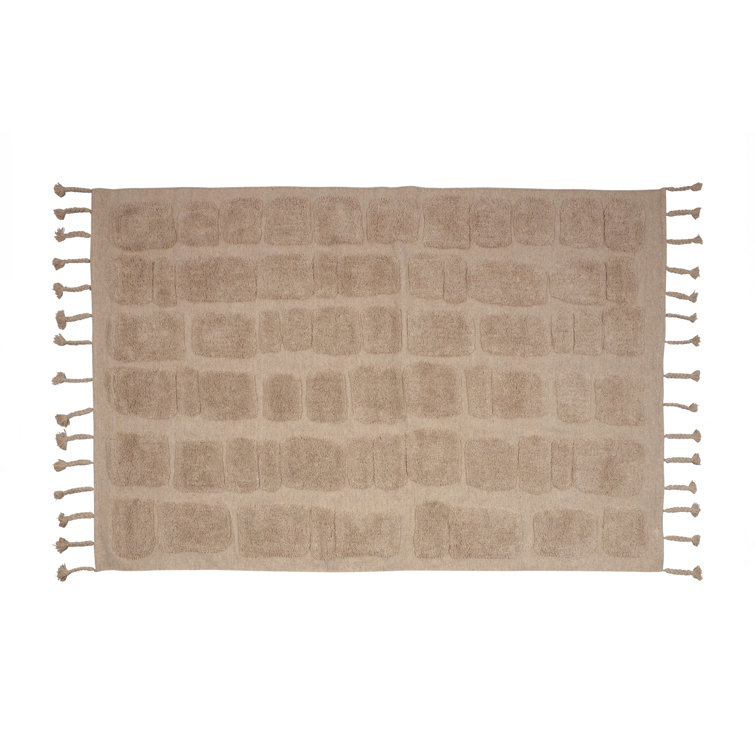 BePureHome Bricks Wool/Cotton Beige Rug Wayfair.co.uk